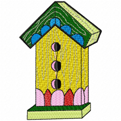 Bird Houses Embroidery Design 12 Bird Houses Embroidery Design 12